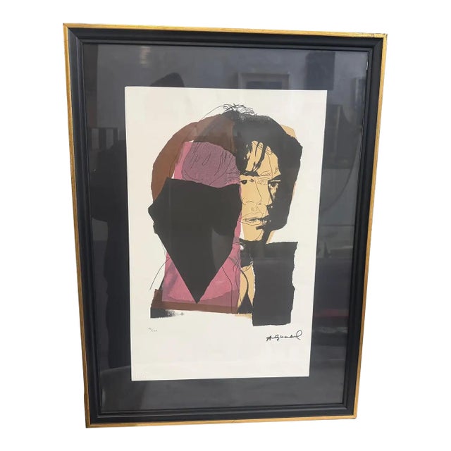 A 21st Century Framed Pop Art Mick Jagger 42/100 Lithograph by Andy Warhol For Sale