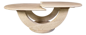 Vintage Two-Tier Travertine Coffee Table, 1970s