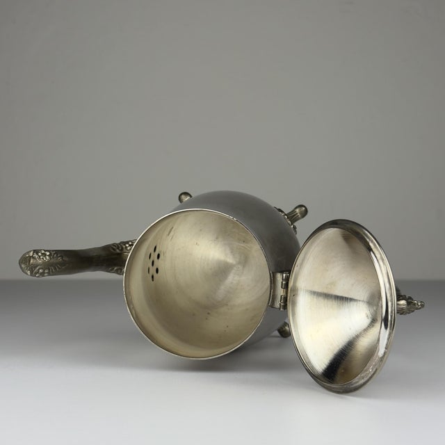 Vintage Metal Coffee Set, Italy, 1980s, Set of 3 For Sale - Image 10 of 18