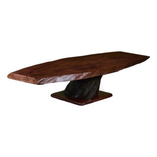 Live Edge Redwood Coffee Table For Sale
