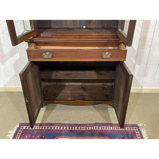 English Mahogany 2-Part Bookcase, Early 20th Century For Sale - Image 6 of 12