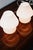 Pink Murano Glass Mushroom Table Lamps, 1970s, Set of 2 For Sale - Image 6 of 15