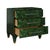 Wood Matthew Izzo Home Amber Green Burl Wood Three Drawer Side Table For Sale - Image 7 of 7