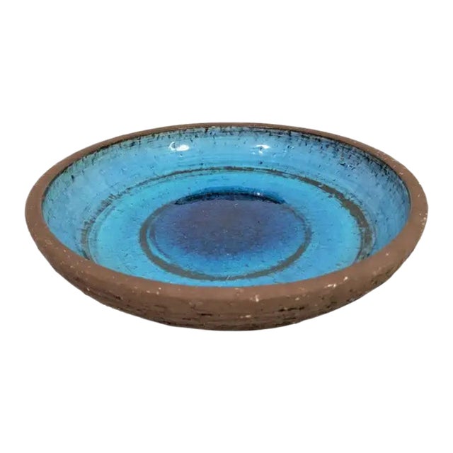 Mid 20th Century Glazed Pottery Bowl Germany Kunsthandlung W. Welker Heidelberg For Sale