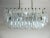 Elegant italian chandelier made from 84 beautiful murano iridescent glasses "poliedri". Structure in gold and brass...