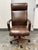 Design Plus Gallery presents the Ethan Allen Brown Leather High Back Executive Swivel Office Chair. This executive chair...