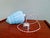 Art Deco Pendant Light in Pressed Molded Opaline Glass and Blue Color, 1920s For Sale - Image 11 of 12