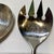 Vintage Konge Tinn Hardanger Sylvplett Norwegian Pewter Serving Utensils Salad Spoon and Fork Set For Sale In Cincinnati - Image 6 of 12