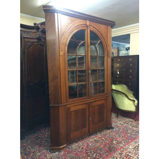 Antique Corner Cupboard, American Cherry Corner Cabinet For Sale - Image 6 of 15