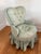 Petite Ladies Chair in Jacquard Damask Upholstery With Ruffled Skirt For Sale - Image 6 of 11
