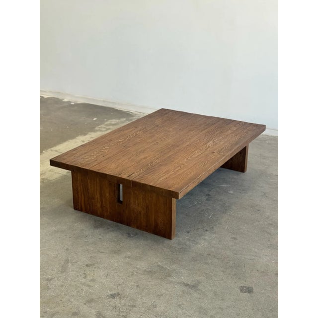 Coffee Table in Reclaimed Oak For Sale - Image 10 of 12