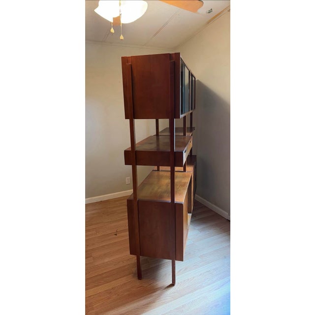 Noral Olson Kopenhavn Mid Century Danish Freestanding Wall Unit For Sale - Image 9 of 11