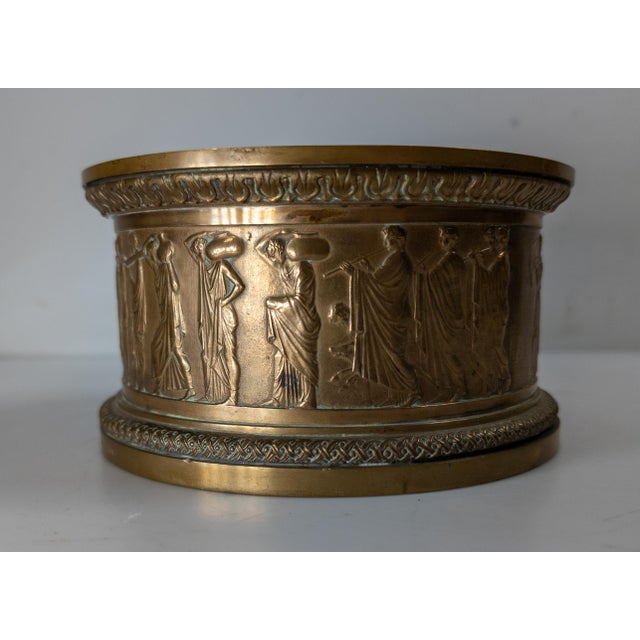 Metal 20th Century Gorham Bronze Wine Bottle Coaster With Neoclassical Theme For Sale - Image 7 of 14