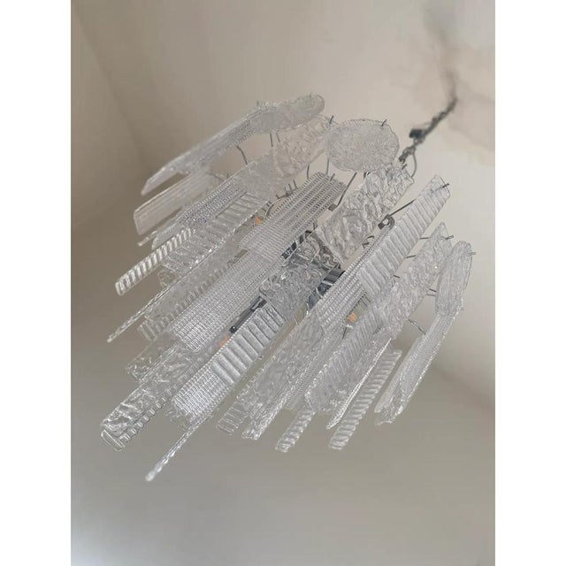 Art Deco Murano glass Style Chandelier Clear Italian Sputnik Art by SimoEng All glasses are made here in Murano , Venice...