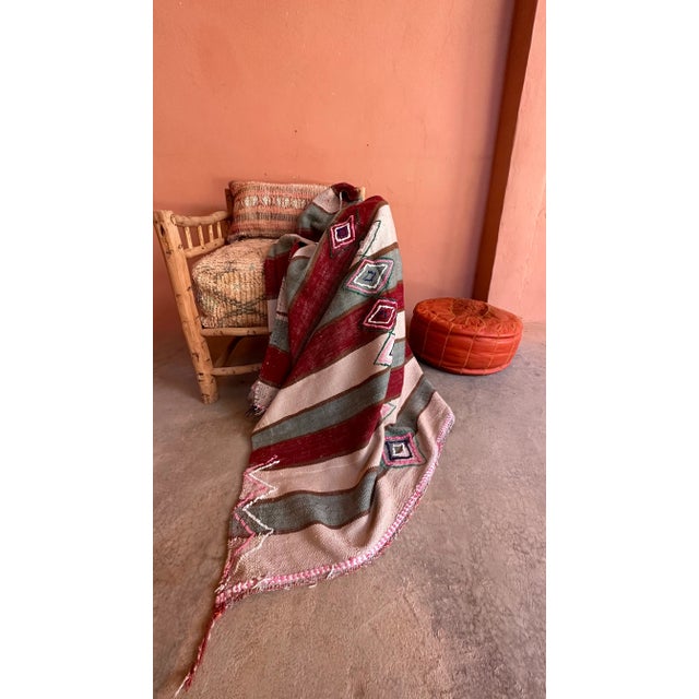 Tribal 1990s Tribal Berber Throw Blanket For Sale - Image 3 of 8