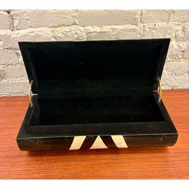Mid-Century Modern 1960s Large Tessellated Stone Dresser/Jewelry Box by Casa Bisque, Italy For Sale - Image 3 of 7
