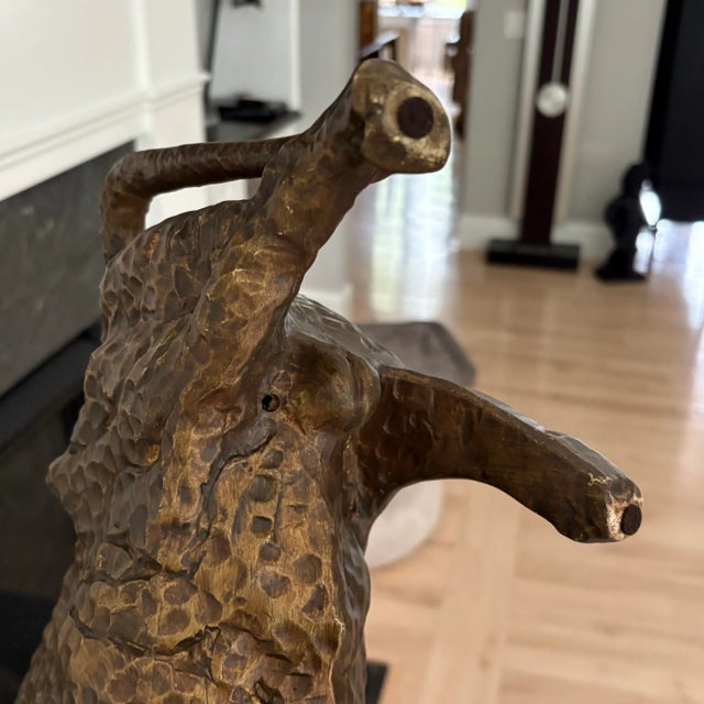 Mid Century Brutalist Ceramic Bull For Sale - Image 4 of 12