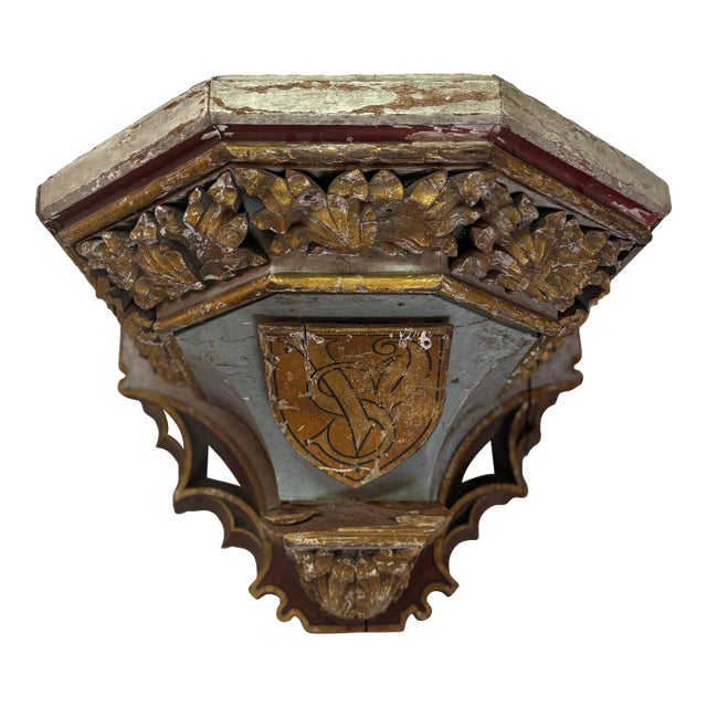 19th Century Painted Corbel For Sale