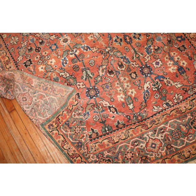 Persian Antique Zabihi Collection Persian Mahal Rug - 6'9" x 10'1" For Sale - Image 3 of 11