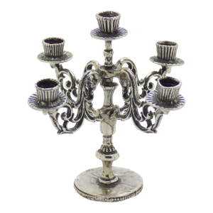 Vintage Italian Handmade Genuine Silver Candelabra Large Dollhouse Miniature