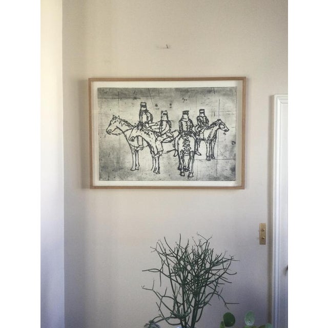 Todd Narbey, Ted Kelly, the horsemen, 2003, Drypoint and Carborundum For Sale - Image 5 of 7