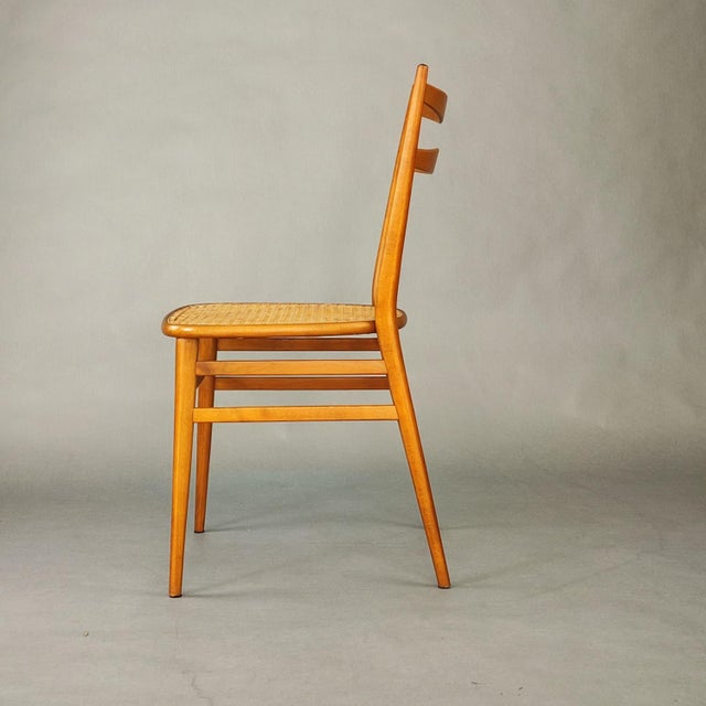 1950s Chiavarine Chairs in Vienna Straw, 1950s, Set of 4 For Sale - Image 5 of 9