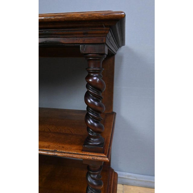Brown Louis XIII Style Oak Side Table, Early 20th Century For Sale - Image 8 of 14