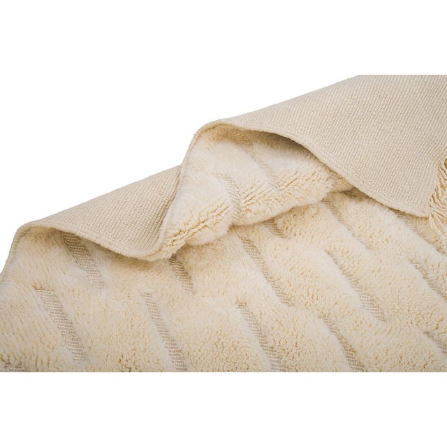 Textile Hand-Knotted Wool Rug by Azele Studio For Sale - Image 7 of 10