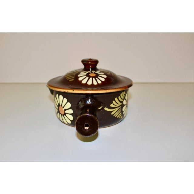 French Vintage Stoneware Cheese Fondue Cassoulet For Sale - Image 3 of 9