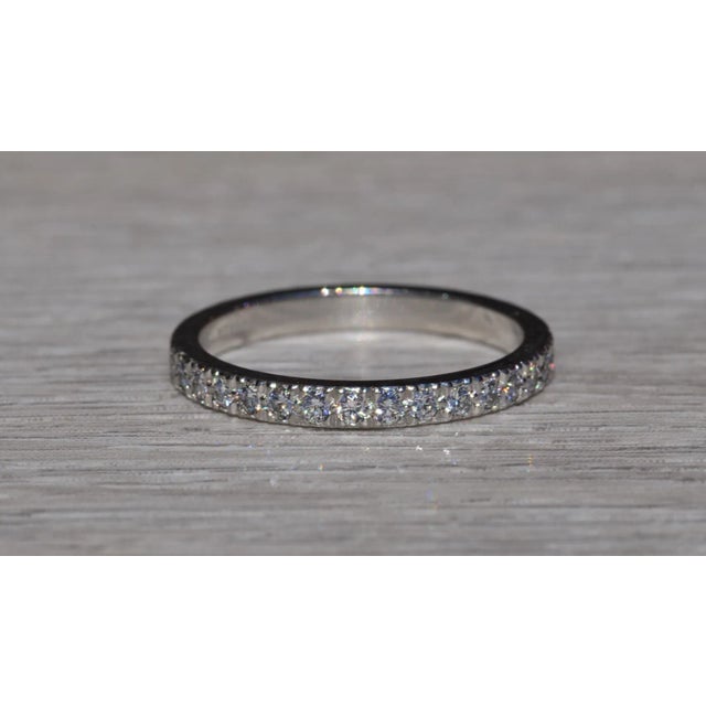 The Soleste: Tiffany and Company Soleste Half Eternity Band in Platinum For Sale - Image 4 of 11