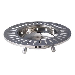 Footed Bowl with Skyscraper Cutout in Stainless Steel from Alessi, 1990s For Sale