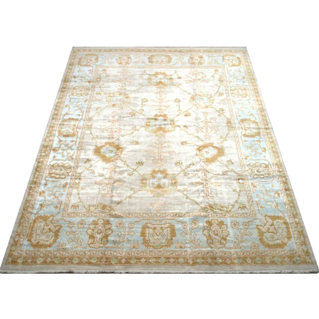 1960s 1960s Turkish Oushak Rug For Sale - Image 5 of 5