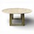 Italian Dining Table with Travertine Top For Sale