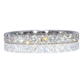 Full Eternity Lab Grown Diamond Ring, Stackable Wedding Band: Solid 14k Gold, Size 6.75 For Sale