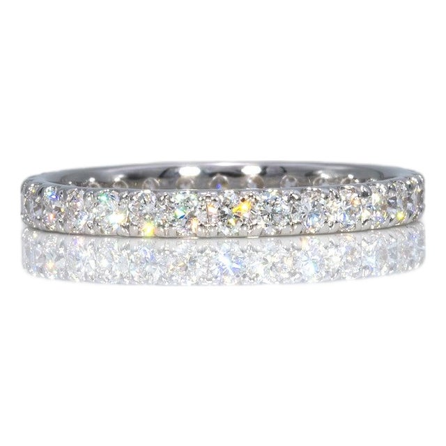 Full Eternity Lab Grown Diamond Ring, Stackable Wedding Band: Solid 14k Gold, Size 6.75 For Sale