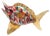 Vintage Multicolored Murano Glass Fish Figurine attributed to Fratelli Toso, 1950s For Sale