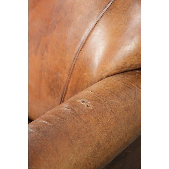 Vintage Brown Sheepskin Armchair For Sale - Image 14 of 15