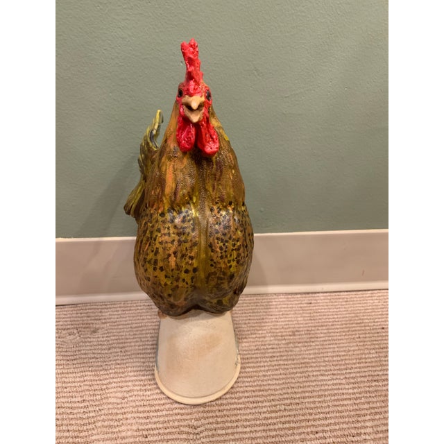 Michele Karam Ceramic Rooster Sculpture Chairish