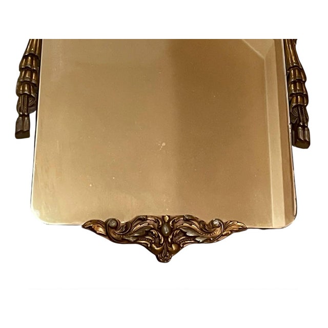 1930s Antique Baroque Style Mirror For Sale - Image 5 of 13