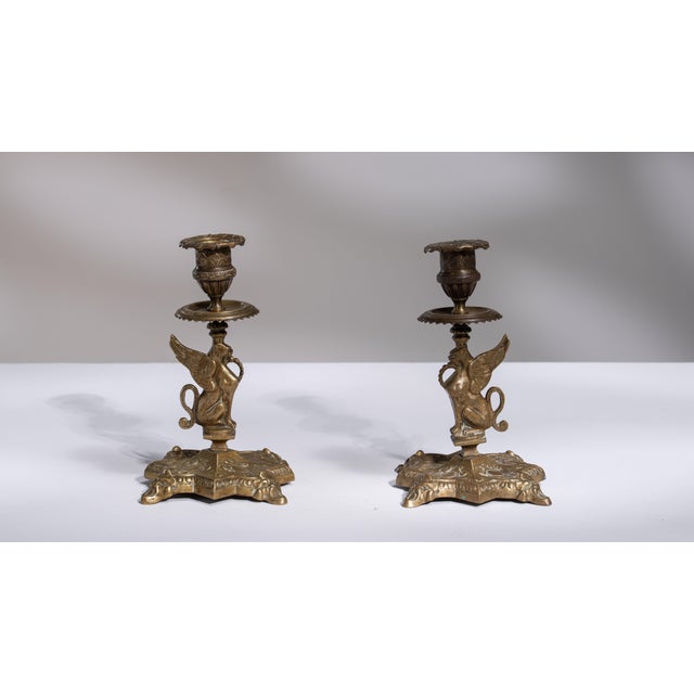 19th Century France Napoleon III Brass Candlestick For Sale - Image 10 of 15