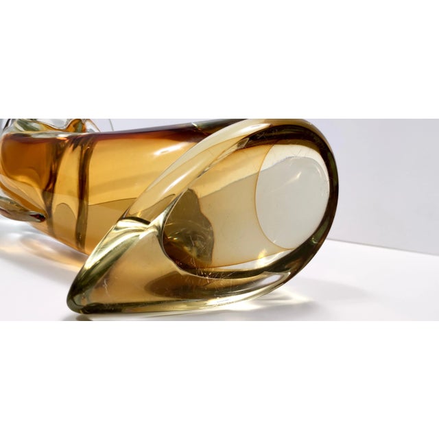 Decorative Chinese Figures in Amber Sommerso Glass by Archimede Seguso, 1960s, Set of 2 For Sale - Image 16 of 17