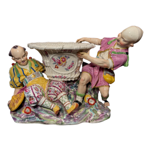 Late 19th Century Edmé Samson Porcelain Chinoiserie Centerpiece Jardiniere