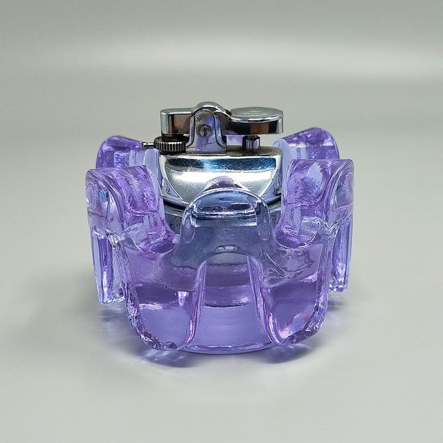 Vintage Italian Purple Smoking Set by Antonio Imperatore, 1970s, Set of 2 For Sale - Image 4 of 10