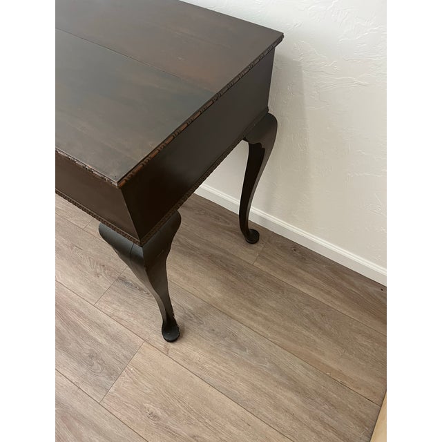 1900 - 1909 Antique Mahogany Petite Spinet Writing Desk C.1900 For Sale - Image 5 of 12