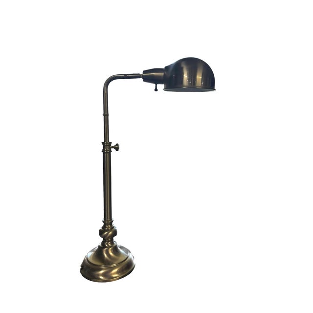 Late 20th Century Contemporary Brushed Nickel Pharmacy-Style Adjustable Desk Lamp For Sale - Image 5 of 7