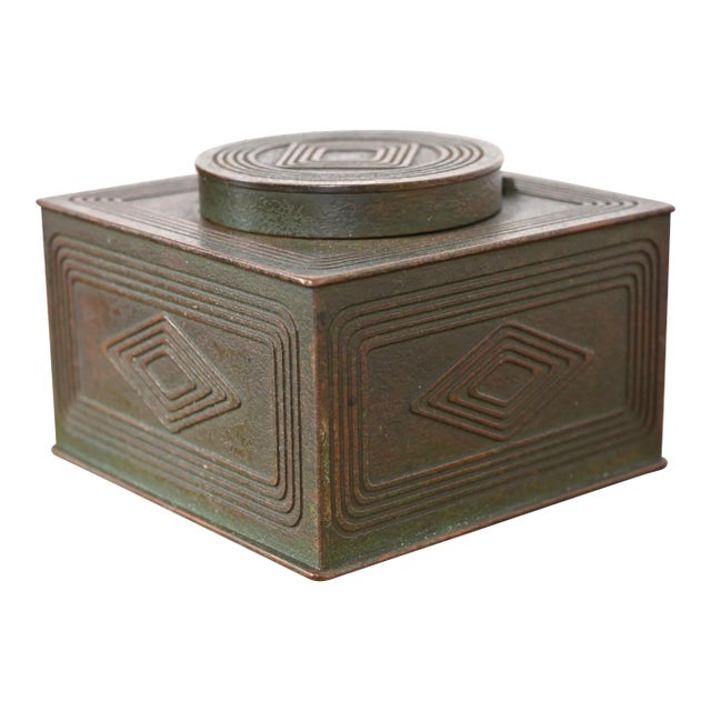 Tiffany Studios New York Graduate Bronze Inkwell For Sale