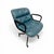 Mid-Century Modern Knoll Pollock Chair in Aqua Leather, Steel Frame For Sale - Image 3 of 7