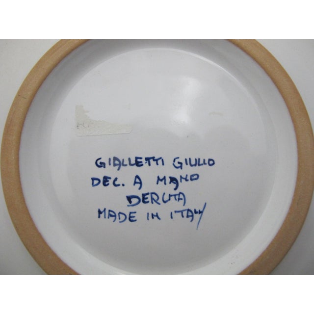 Ceramic Italian Deruta Gialletti Majolica Pottery Serving or Wall Plate For Sale - Image 7 of 8