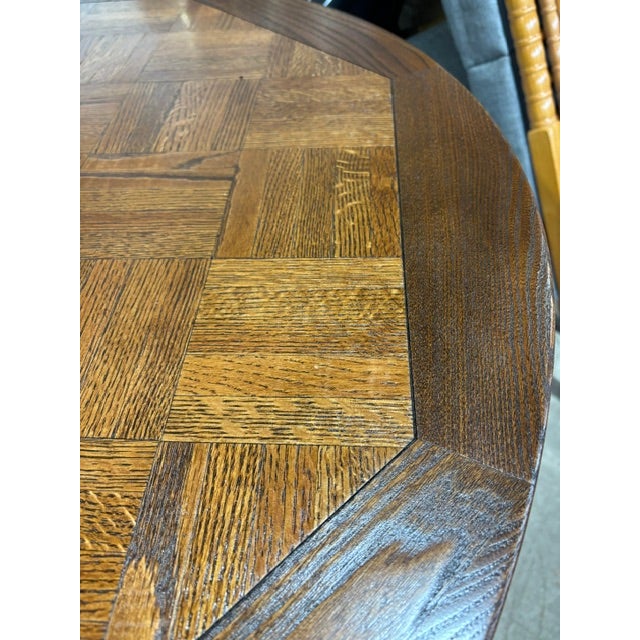 Traditional Early 20th Century Adjustable Height Oak Table For Sale - Image 3 of 6