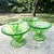 Green Vintage Green Federal Glass Sherbet Dishes - Set of 8 For Sale - Image 8 of 9